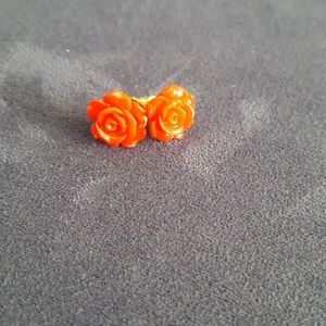 FREE With Bundle - Red Rose Earrings
